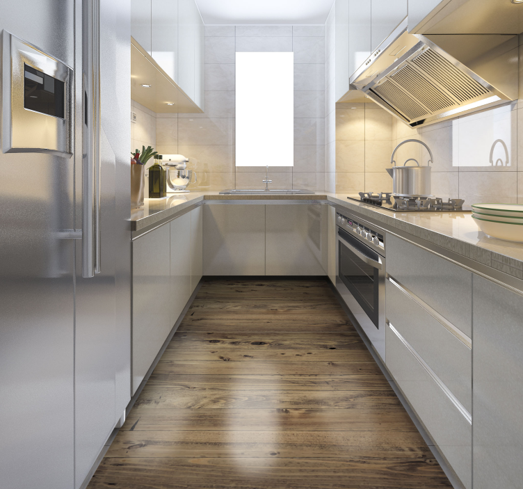 磨损的木纹乙烯基地毯 - TenStickers