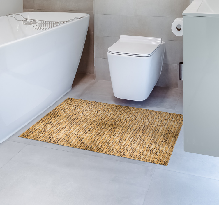 乙烯基地毯浴室 编织的竹子 - TenStickers