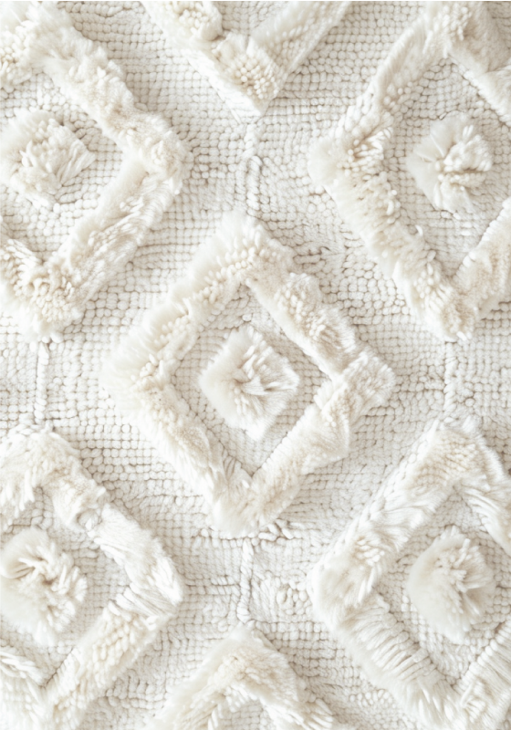 乙烯基地毯白色 钻石图案 - TenStickers