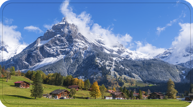 乙烯基地毯浴室 阿尔卑斯山景观 - TenStickers