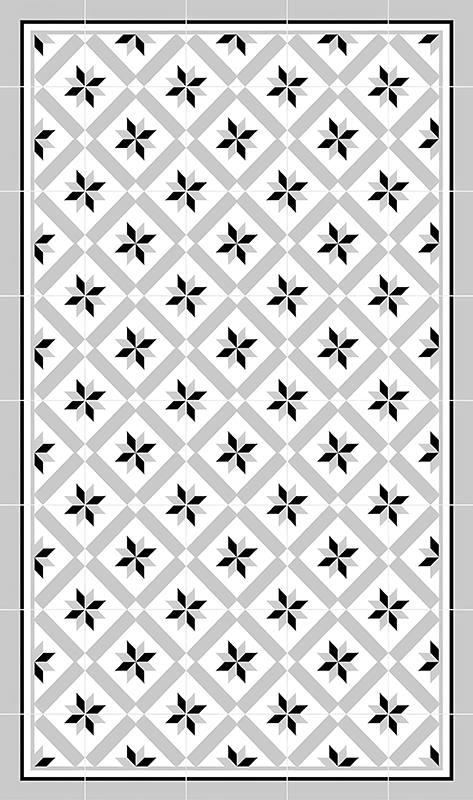 乙烯基厨房地毯 液压灰 - TenStickers