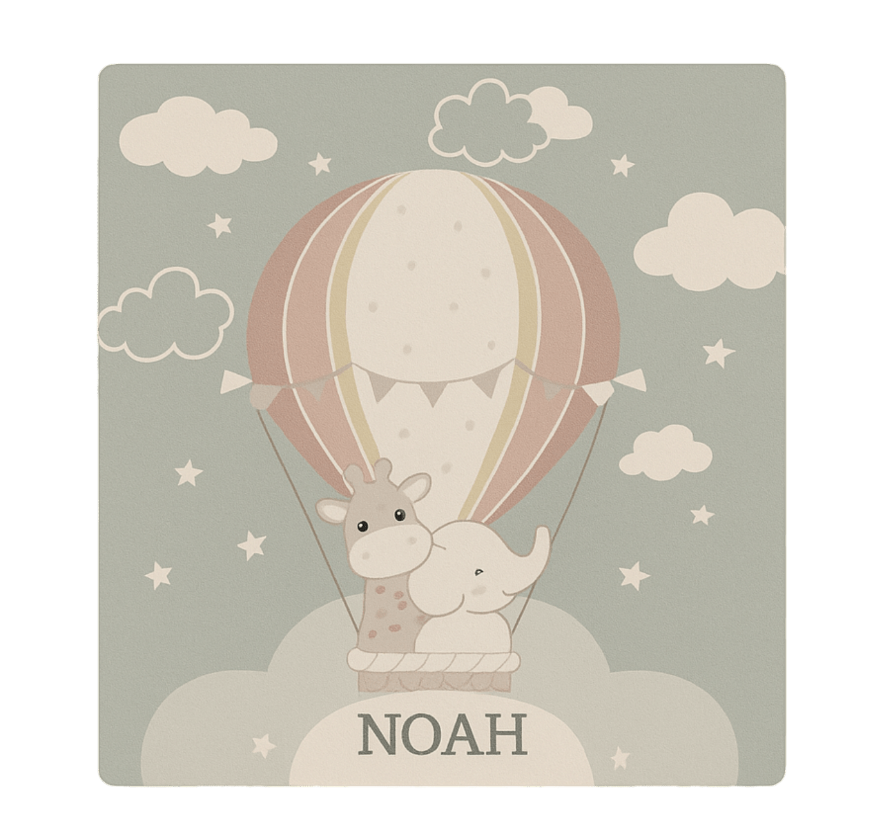 乙烯基地毯 粉色气球定制名字 - TenStickers