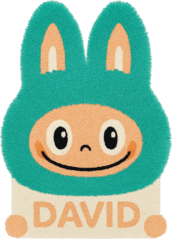 乙烯基地毯 定制绿松石拉布布 - TenStickers