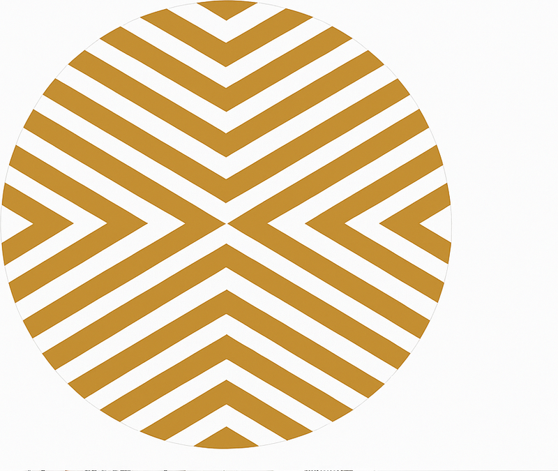 乙烯基地毯饭厅 芥末色人字形图案 - TenStickers