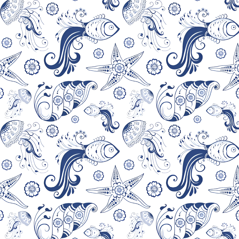 乙烯基地毯动物装饰海洋生物 - TenStickers
