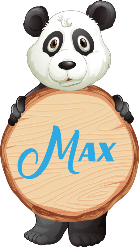 乙烯基地毯动物熊猫个性化定制 - TenStickers