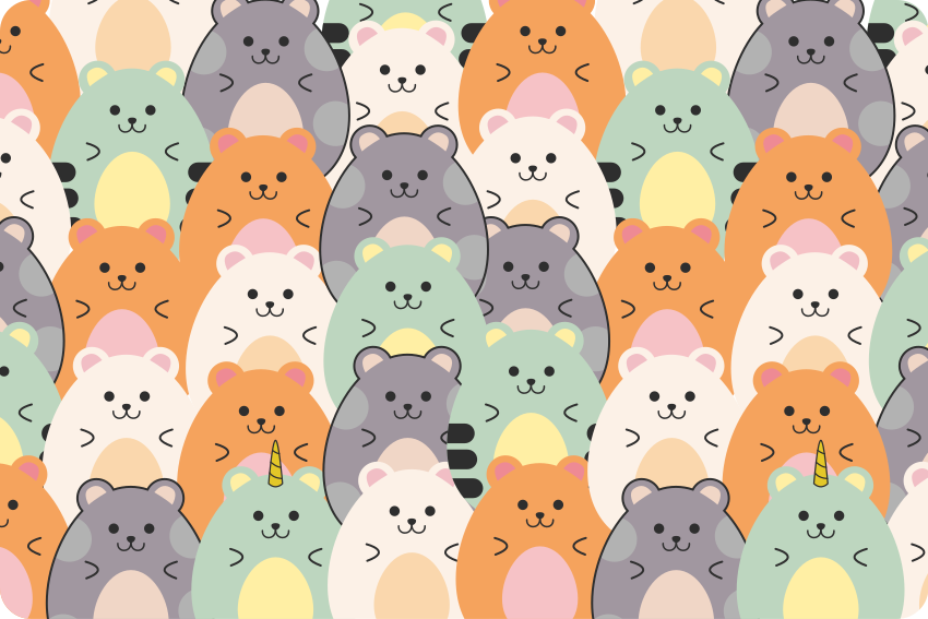 乙烯基地毯动物多色仓鼠进食 - TenStickers