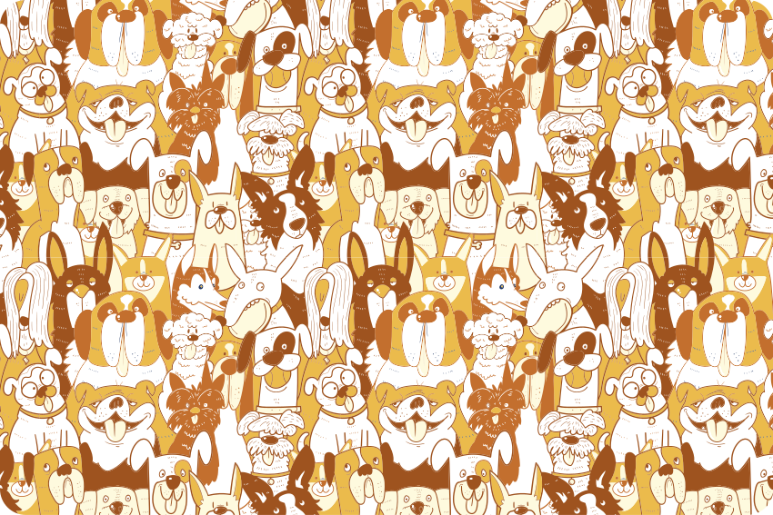 乙烯基地毯动物犬派对 - TenStickers