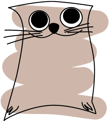 乙烯基地毯动物棕色涂装猫 - TenStickers