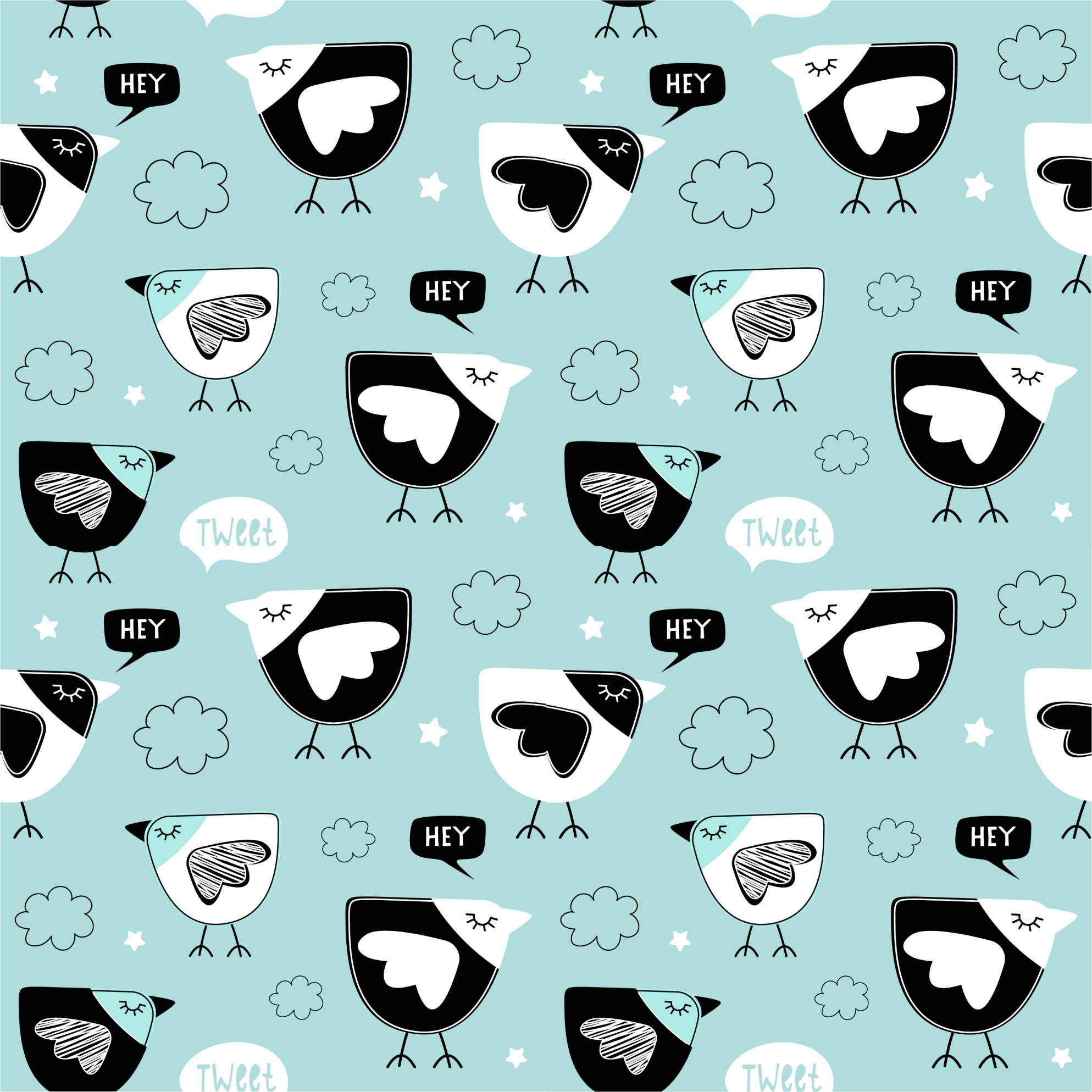 乙烯基地毯动物黑鸡图案 - TenStickers