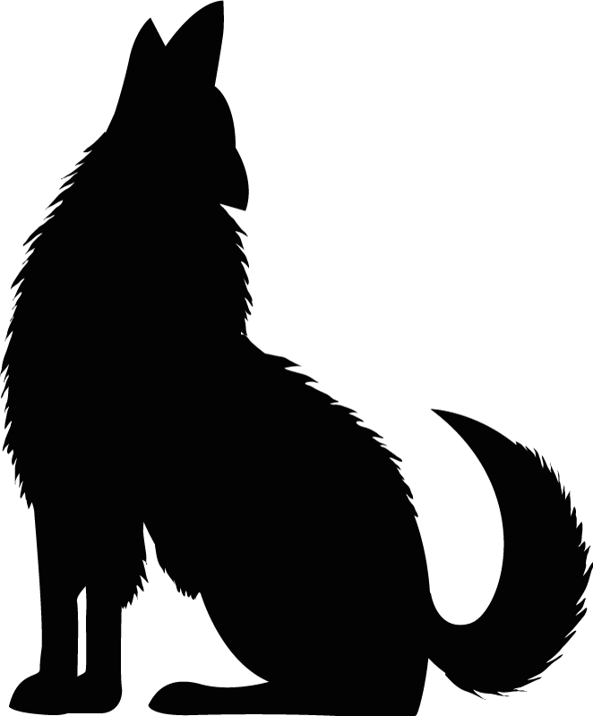 乙烯基地毯动物坐姿犬轮廓 - TenStickers