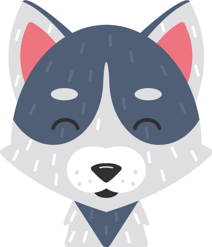 乙烯基地毯动物快乐动物脸 - TenStickers