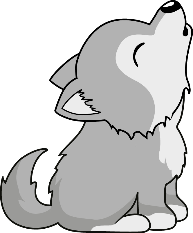 乙烯基地毯动物嚎叫的犬类插图 - TenStickers
