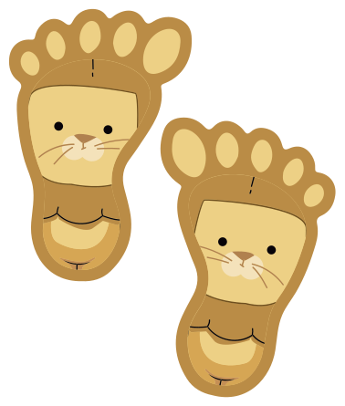 乙烯基地毯动物可爱动物足迹 - TenStickers