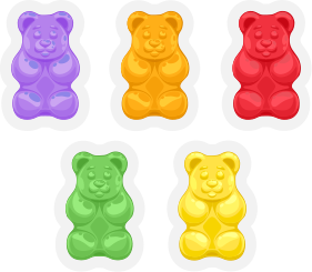 乙烯基地毯动物色彩斑斓的熊形状 - TenStickers