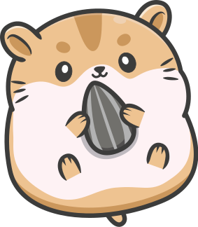 乙烯基地毯动物可爱仓鼠图案 - TenStickers