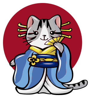 乙烯基地毯动物可爱日式装饰猫 - TenStickers