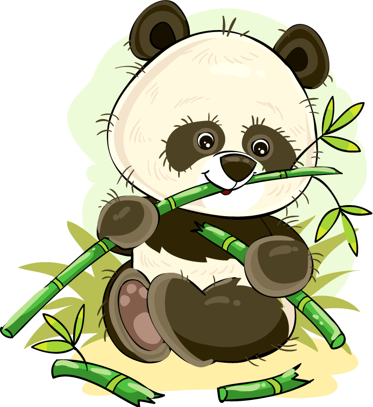乙烯基地毯动物可爱熊猫图案 - TenStickers