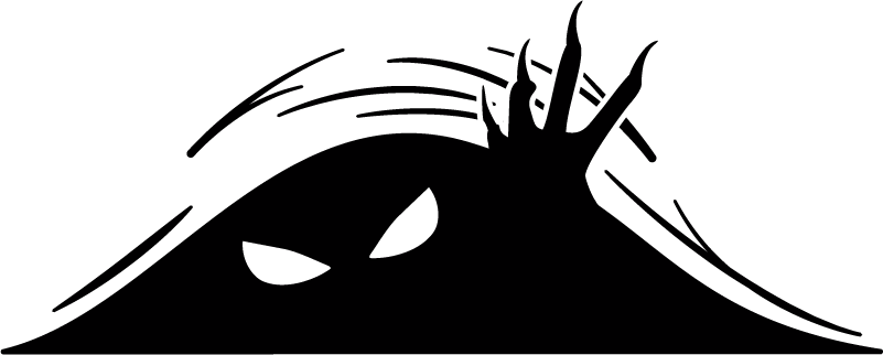 乙烯基地毯万圣节 怪物探出头来 - TenStickers