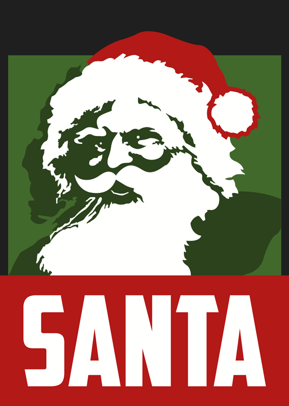 乙烯基地毯圣诞 真实的圣诞老人 - TenStickers