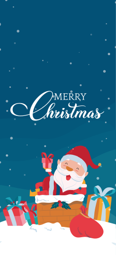 乙烯基地毯圣诞，和圣诞老人一起欢度佳节 - TenStickers