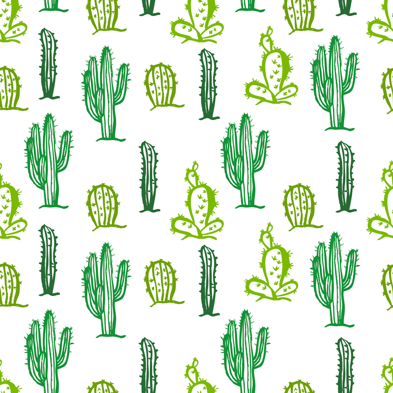 乙烯基花草地毯绿 cactus 风格 - TenStickers
