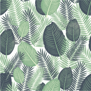 乙烯基花草地毯适合大型绿色植物 - TenStickers