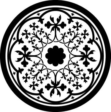 乙烯基花草地毯哥特玫瑰花纹 - TenStickers
