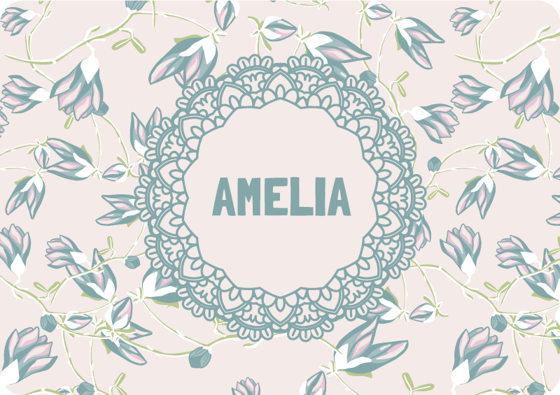 乙烯基花草地毯叶子与名称 - TenStickers