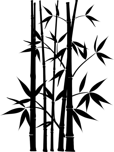 乙烯基地毯浴室竹子植物装饰胶粘剂 - TenStickers