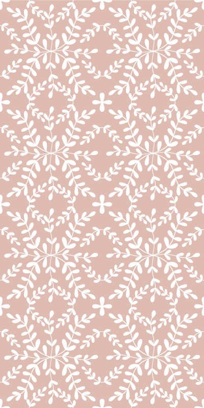 乙烯基花草地毯复古 ornamental leaves 图案 - TenStickers