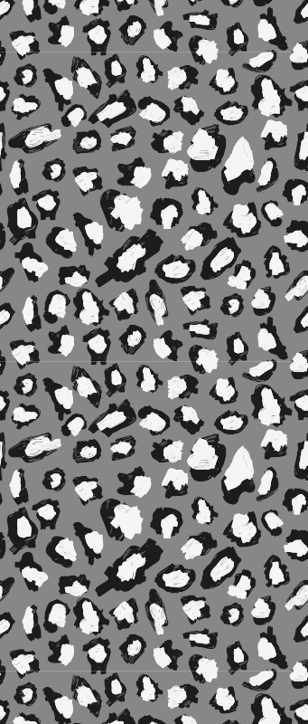 乙烯基地毯动物印花灰白色豹纹印花 - TenStickers