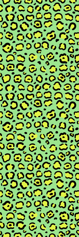 乙烯基地毯动物印花彩色豹纹在薄荷绿上 - TenStickers