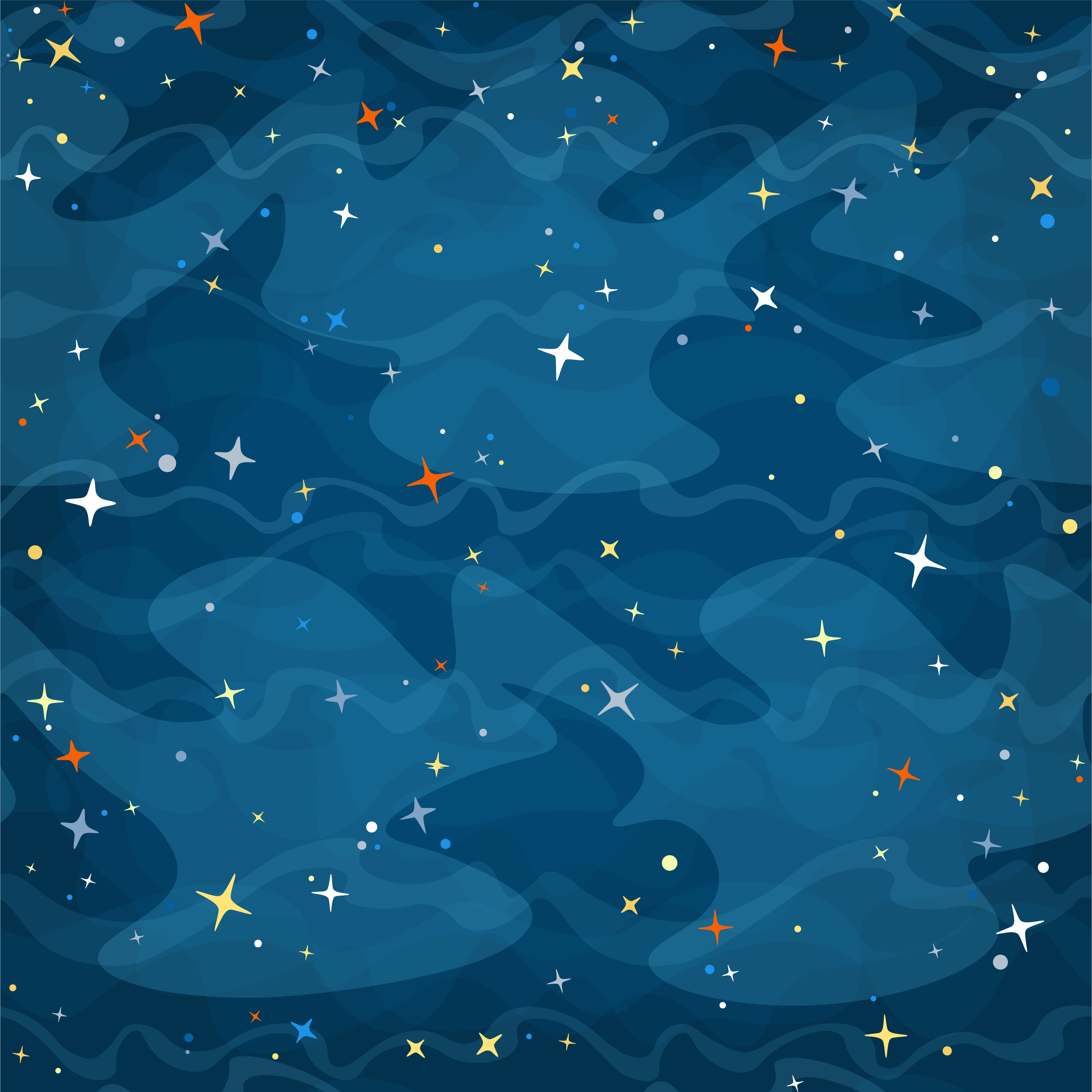 乙烯基地毯星星星空迷彩 - TenStickers