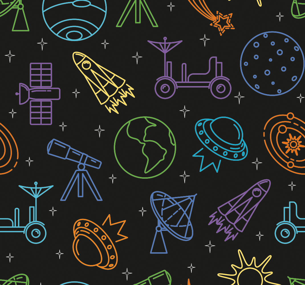 乙烯基地毯星星太空图标 - TenStickers