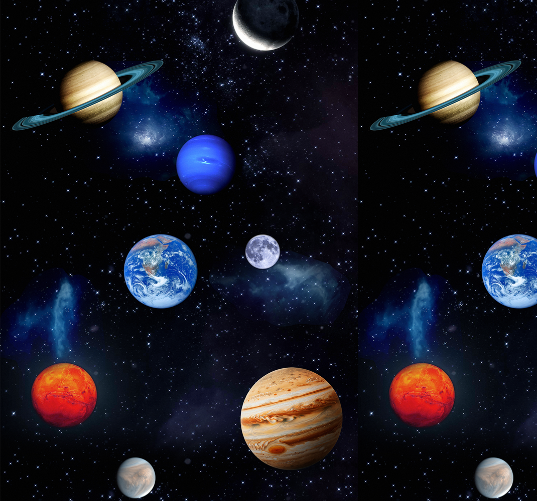 乙烯基地毯星星宇宙太空行星 - TenStickers