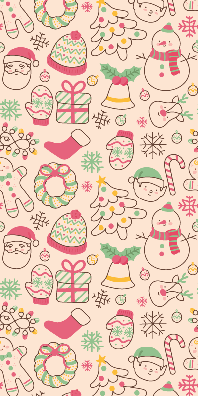 乙烯基地毯圣诞圣诞灯饰 - TenStickers