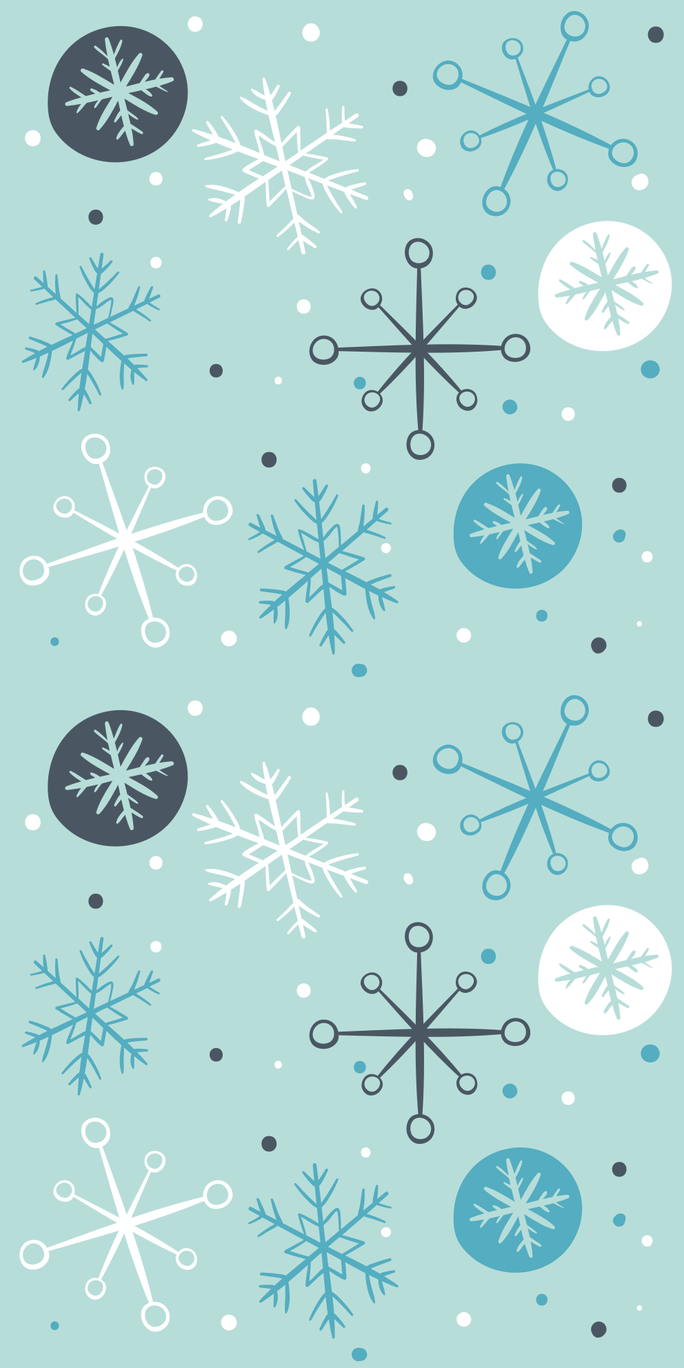 乙烯基地毯圣诞装饰蓝白雪花 - TenStickers