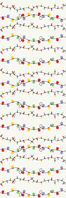 乙烯基地毯圣诞五彩缤纷的圣诞灯饰 - TenStickers