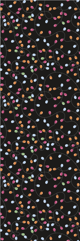 乙烯基地毯圣诞快乐灯饰装饰 - TenStickers