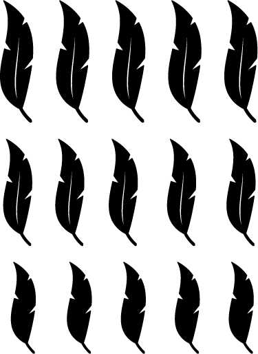 天然乙烯基地毯飘逸羽毛图案 - TenStickers
