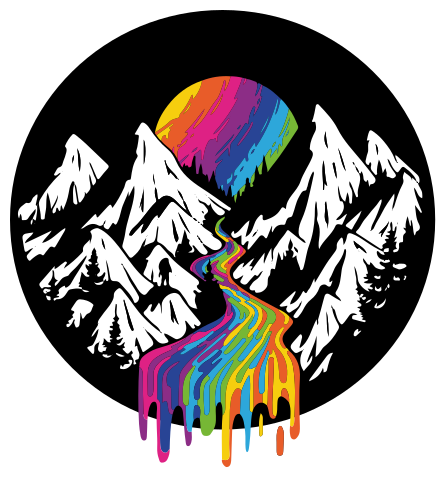 天然乙烯基地毯彩虹山景 - TenStickers