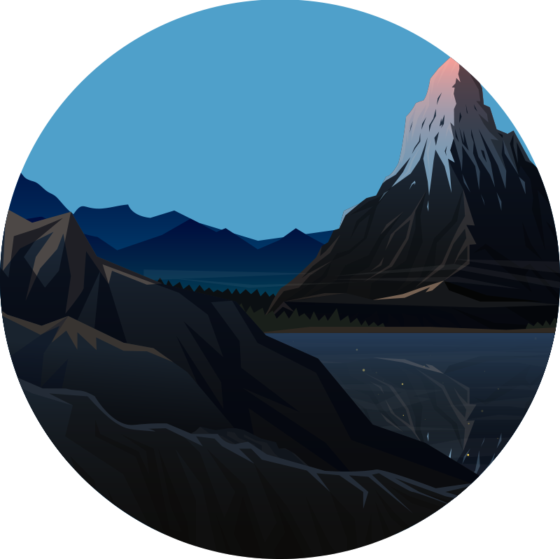 天然乙烯基地毯山景美景 - TenStickers