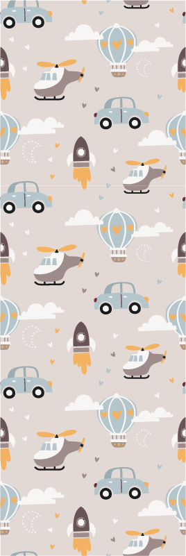 卧室乙烯基地毯可爱儿童设计插图 - TenStickers
