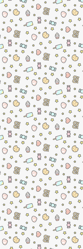 卧室乙烯基地毯可爱宝宝面孔零食 - TenStickers