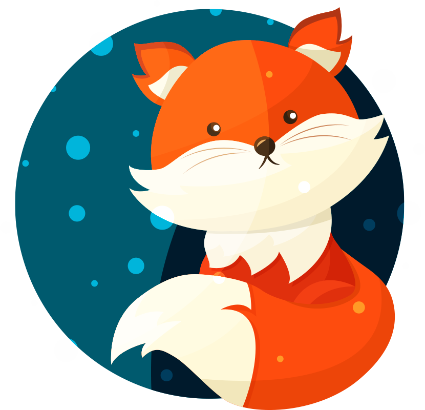 乙烯基地毯 儿童 可爱狐狸图案 - TenStickers