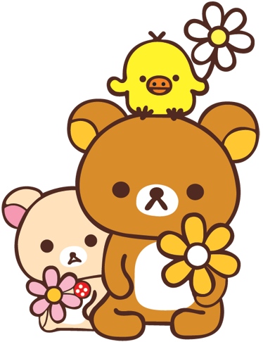 乙烯基地毯 儿童 小熊与小鸟 - TenStickers