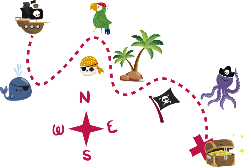 乙烯基地毯游戏藏宝图 - TenStickers