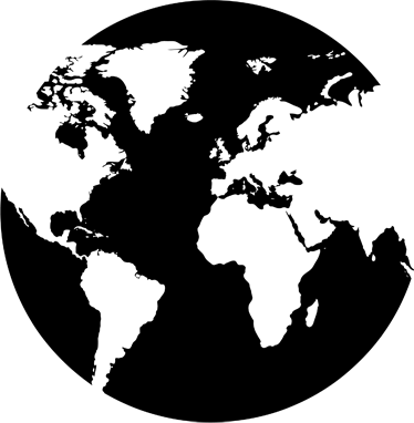 乙烯基地毯 世界地图圆形装饰贴纸 - TenStickers
