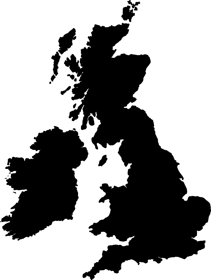 乙烯基地毯 英国单色地图 - TenStickers